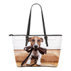 Jack Russell Dog Lovers Small Leather Tote - The TC Shop