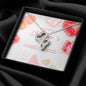Double Hearts Necklace, To our family you are the world - The TC Shop