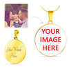 A Customize your own Design Luxury Necklace W/ Circle Charm (Gold) - The TC Shop