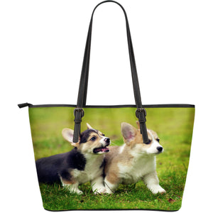 Corgi Dog Large Leather Handbag - The TC Shop