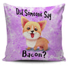 Purple - Did Someone Say Bacon Corgi Dog Pillow Set - The TC Shop