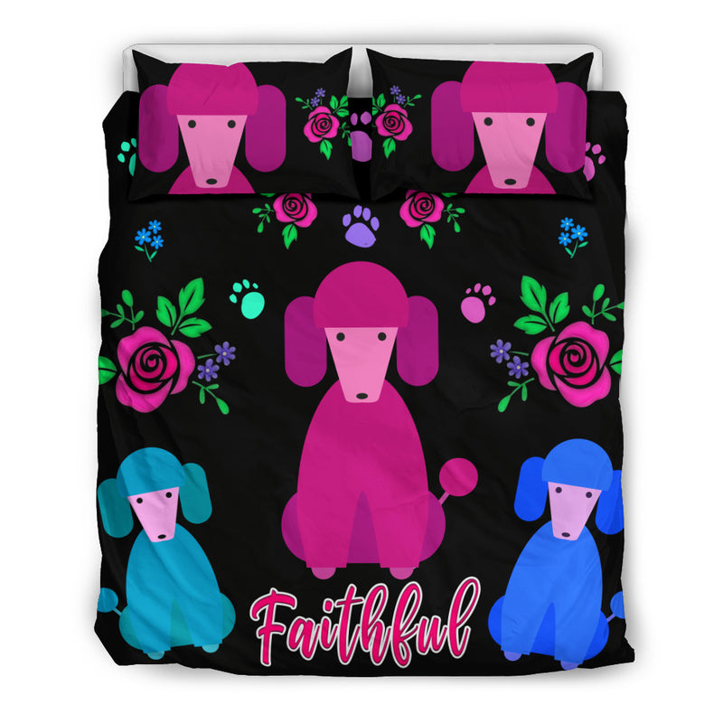 Faithful Poodles Bedding Set Cute Dog Poodle Dogs - The TC Shop