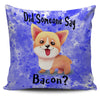 Lilac - Did Someone Say Bacon Corgi Dog Pillow Set - The TC Shop
