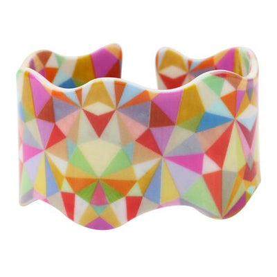 Triangle Pattern Acrylic Bangle
