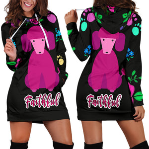 Faithful Poodle Dog Hoodie Dress Cute Poodle Dogs - The TC Shop