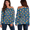 Dog Hearts Off Shoulder Sweater - The TC Shop