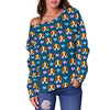 Dog Hearts Off Shoulder Sweater - The TC Shop