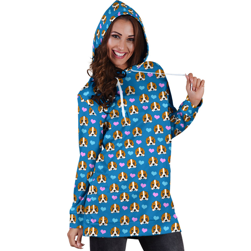 Dog Hearts Womens Hoodie Dress - The TC Shop