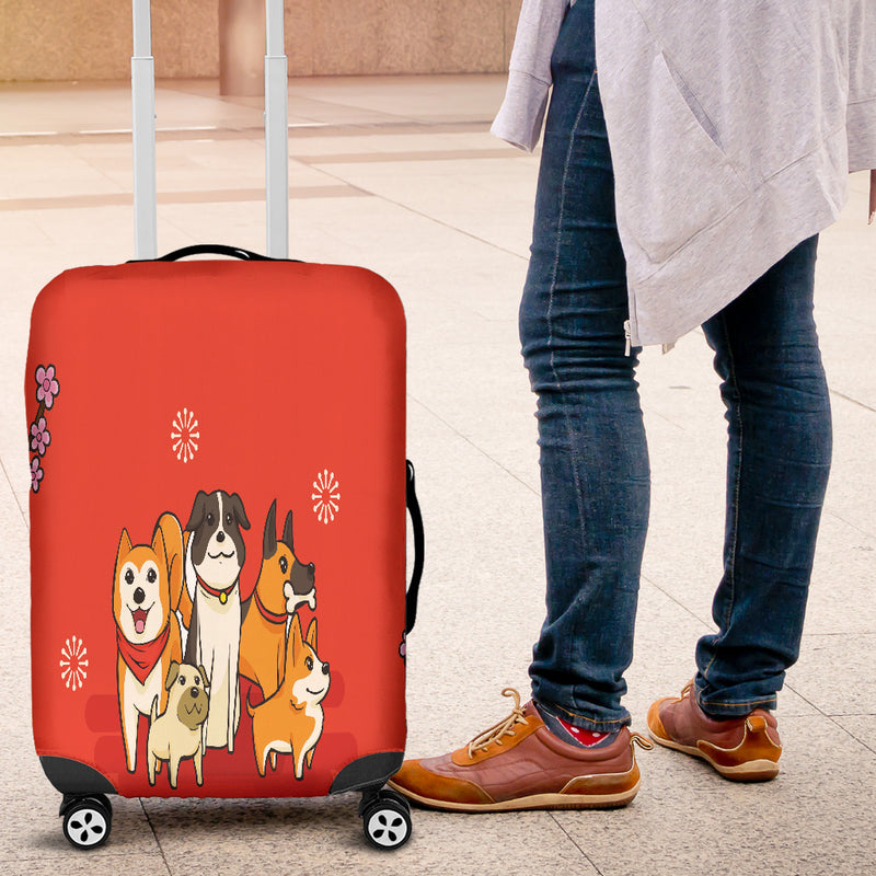 NP I Love Dogs Luggage Cover - The TC Shop