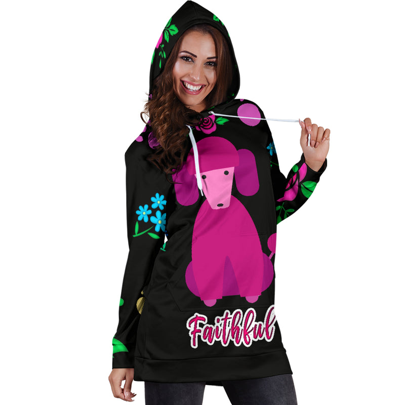 Faithful Poodle Dog Hoodie Dress Cute Poodle Dogs - The TC Shop