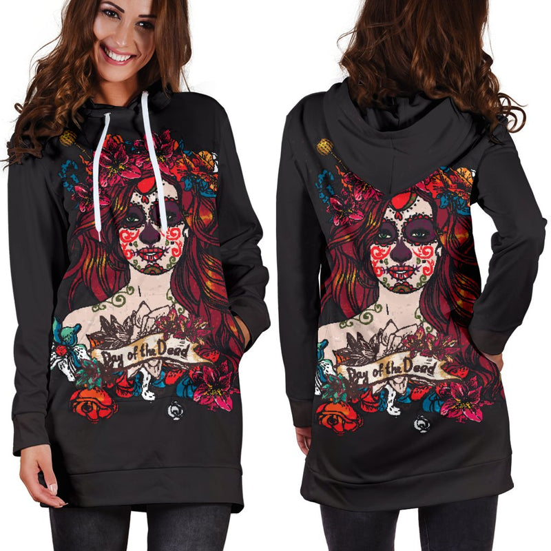 Sugar Skull Hoodie Dress 1 - The TC Shop