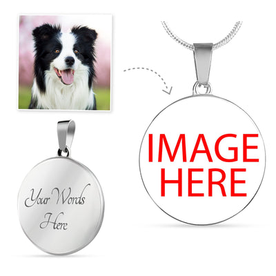A Customize your own Design Luxury Necklace W/ Circle Charm