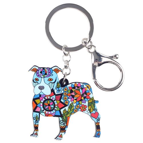 Pit Bull Enamel Keychain - The TC Shop
