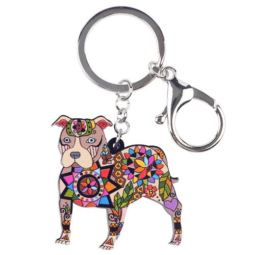 Pit Bull Enamel Keychain - The TC Shop