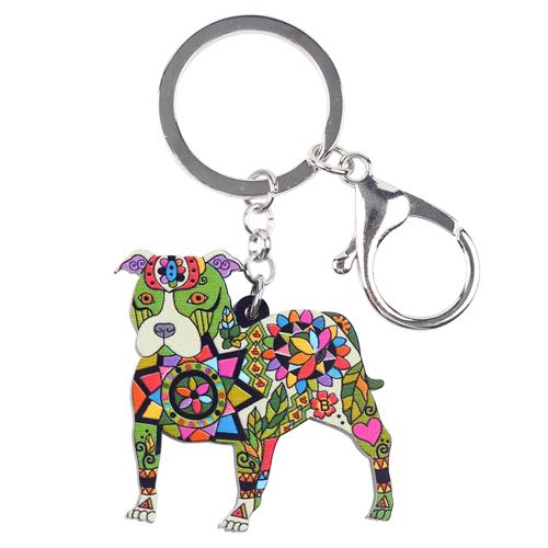 Pit Bull Enamel Keychain - The TC Shop