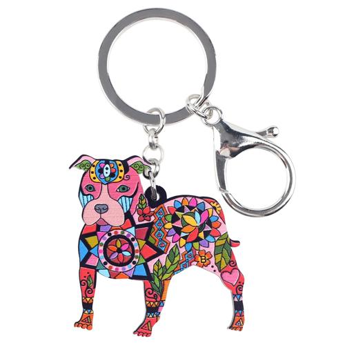Pit Bull Enamel Keychain - The TC Shop