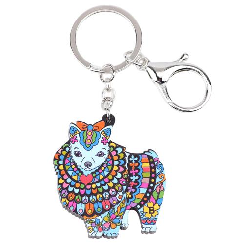 Pomeranian Dog Enamel Keychain - The TC Shop
