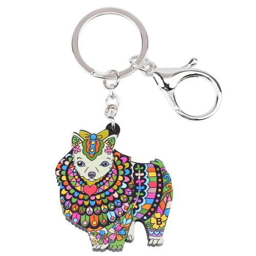 Pomeranian Dog Enamel Keychain - The TC Shop