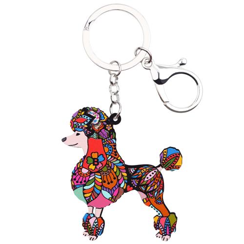 Poodle Dog Enamel Keychain - The TC Shop