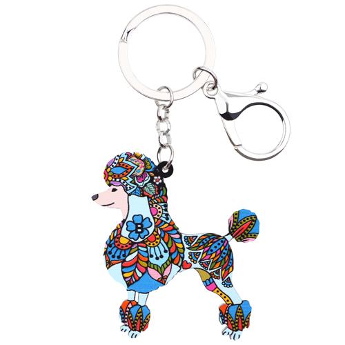 Poodle Dog Enamel Keychain - The TC Shop