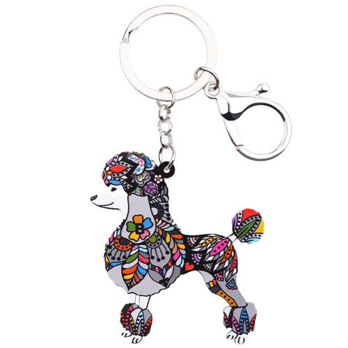 Poodle Dog Enamel Keychain - The TC Shop