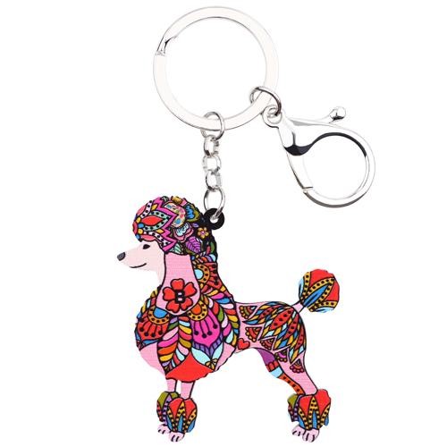 Poodle Dog Enamel Keychain - The TC Shop