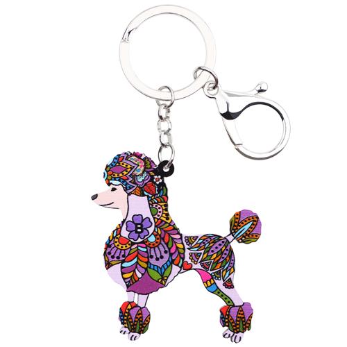 Poodle Dog Enamel Keychain - The TC Shop