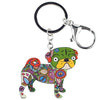 Pug Dog #2 Enamel Keychain - The TC Shop