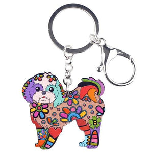 Yorkshire Terrier Dog Enamel Keychain - The TC Shop