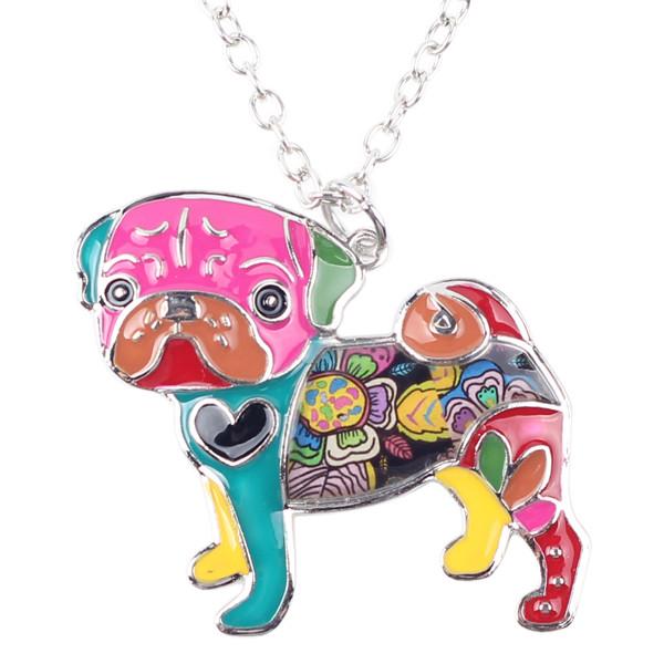 Pug Enamel Necklace - The TC Shop
