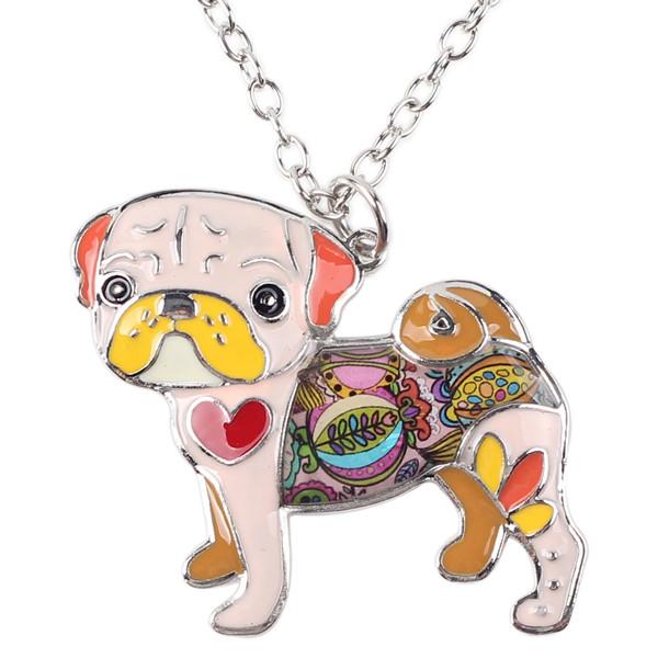 Pug Enamel Necklace - The TC Shop
