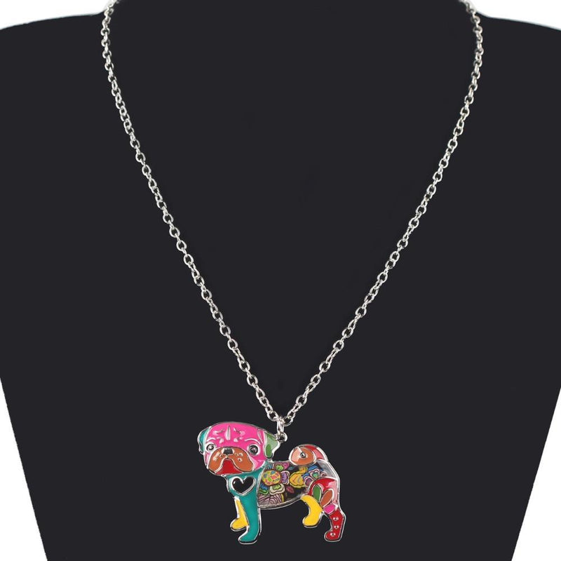 Pug Enamel Necklace - The TC Shop