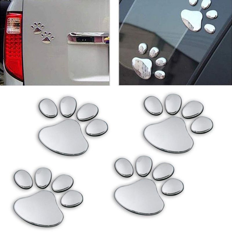 Paw Print 3D Car Decal - The TC Shop