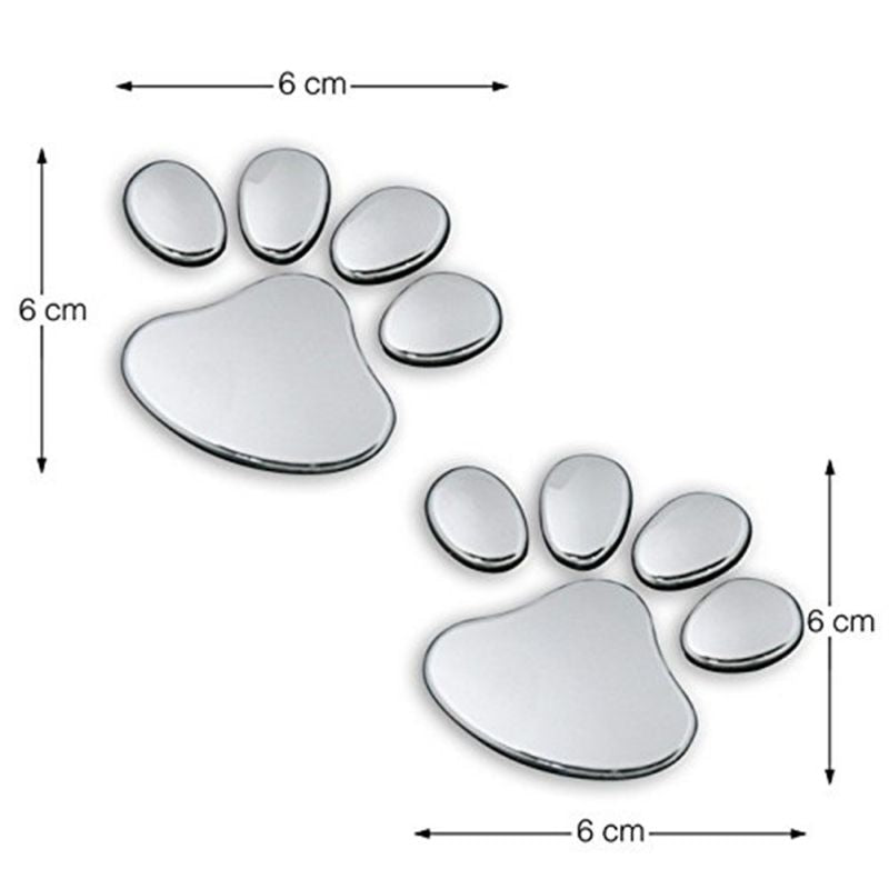 Paw Print 3D Car Decal - The TC Shop