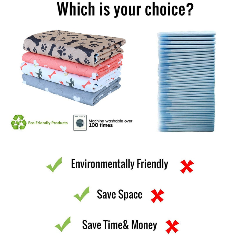 Pet Waterproof Non-Slip Bottom Reusable Pee Pad - The TC Shop