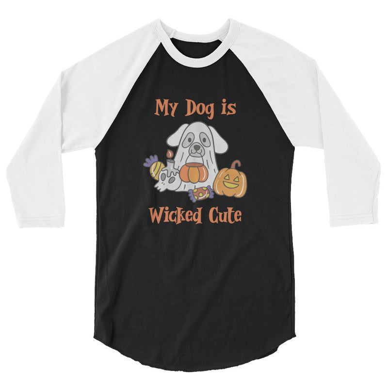 Wicked Cute Dog 3/4 sleeve raglan shirt - The TC Shop