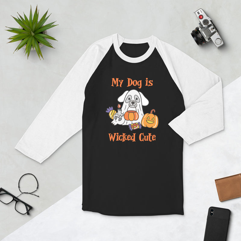 Wicked Cute Dog 3/4 sleeve raglan shirt - The TC Shop