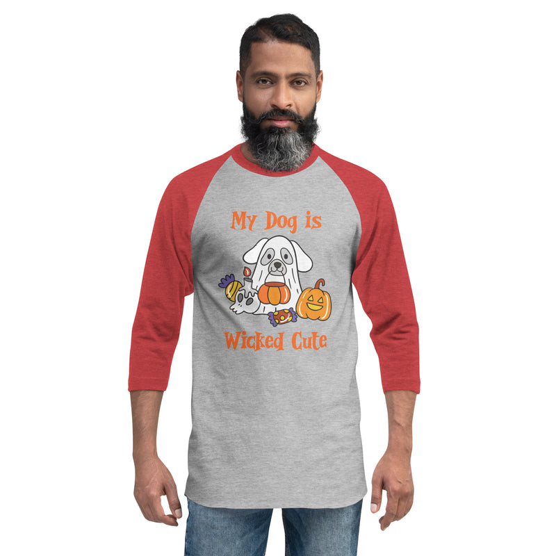 Wicked Cute Dog 3/4 sleeve raglan shirt - The TC Shop