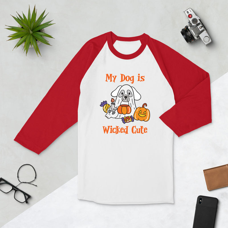 Wicked Cute Dog 3/4 sleeve raglan shirt - The TC Shop