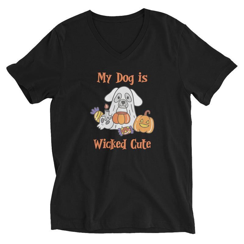Wicked Cute Dog Unisex Short Sleeve V-Neck T-Shirt - The TC Shop