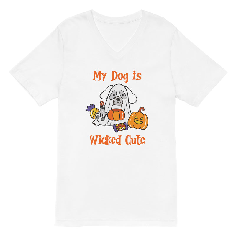 Wicked Cute Dog Unisex Short Sleeve V-Neck T-Shirt - The TC Shop
