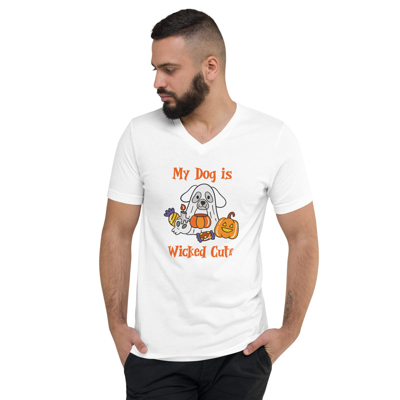 Wicked Cute Dog Unisex Short Sleeve V-Neck T-Shirt - The TC Shop