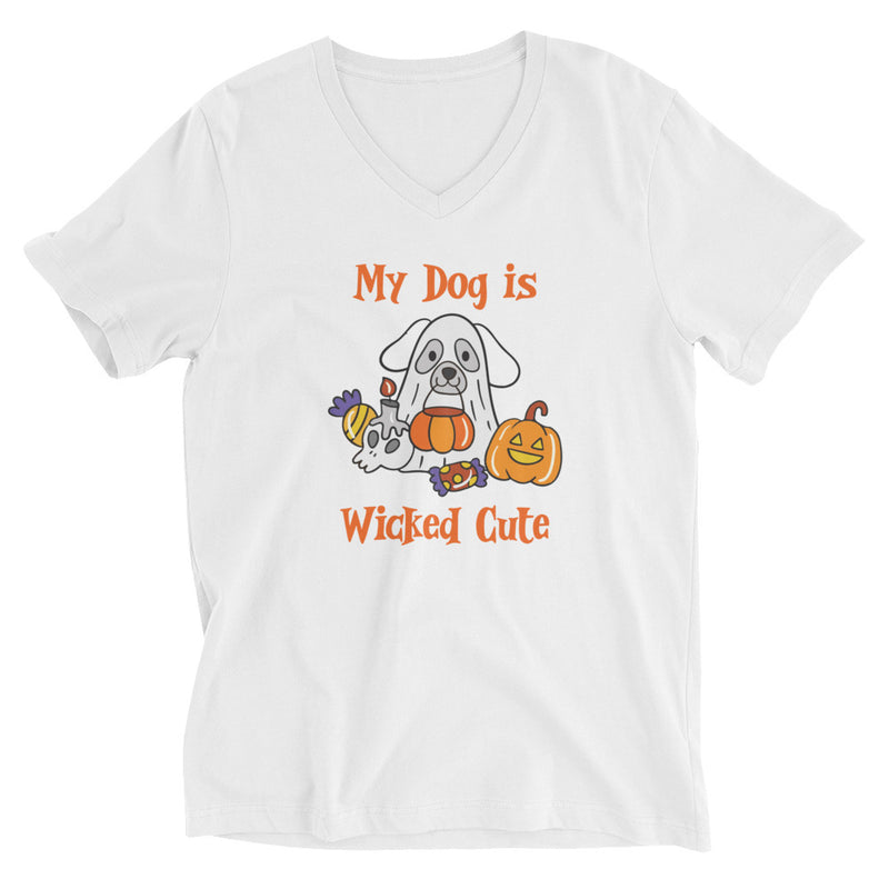 Wicked Cute Dog Unisex Short Sleeve V-Neck T-Shirt - The TC Shop